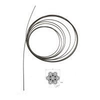 Drahtseil 2,5mm Edelstahl 7X19 EN 1.4401 weich A4 NIRO, Nirosta